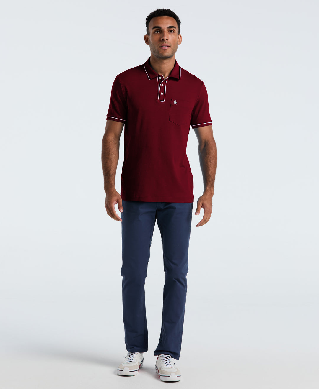 3D Earl Short Sleeve Polo Shirt (Cabernet) 