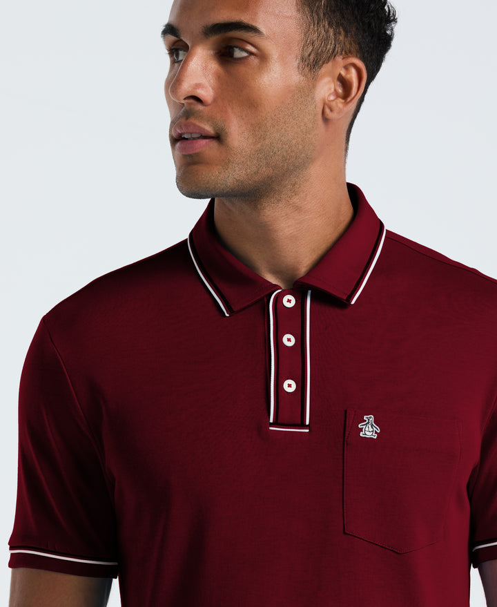 3D Earl Short Sleeve Polo Shirt (Cabernet) 