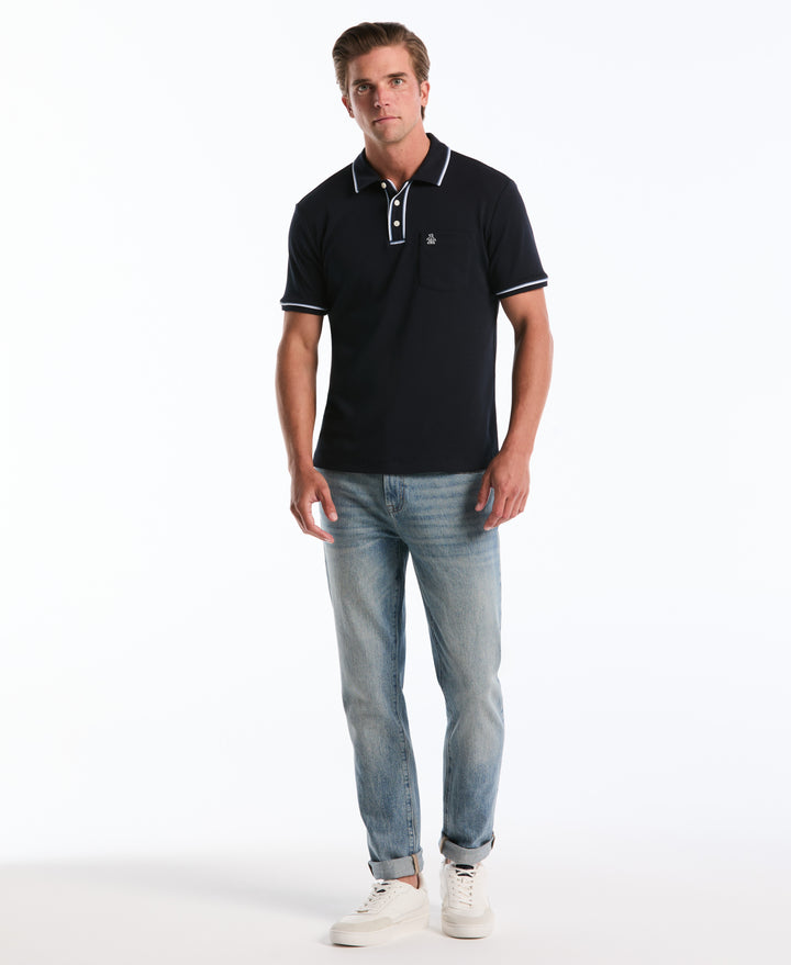 3D Earl Short Sleeve Polo Shirt (Dark Sapphire) 