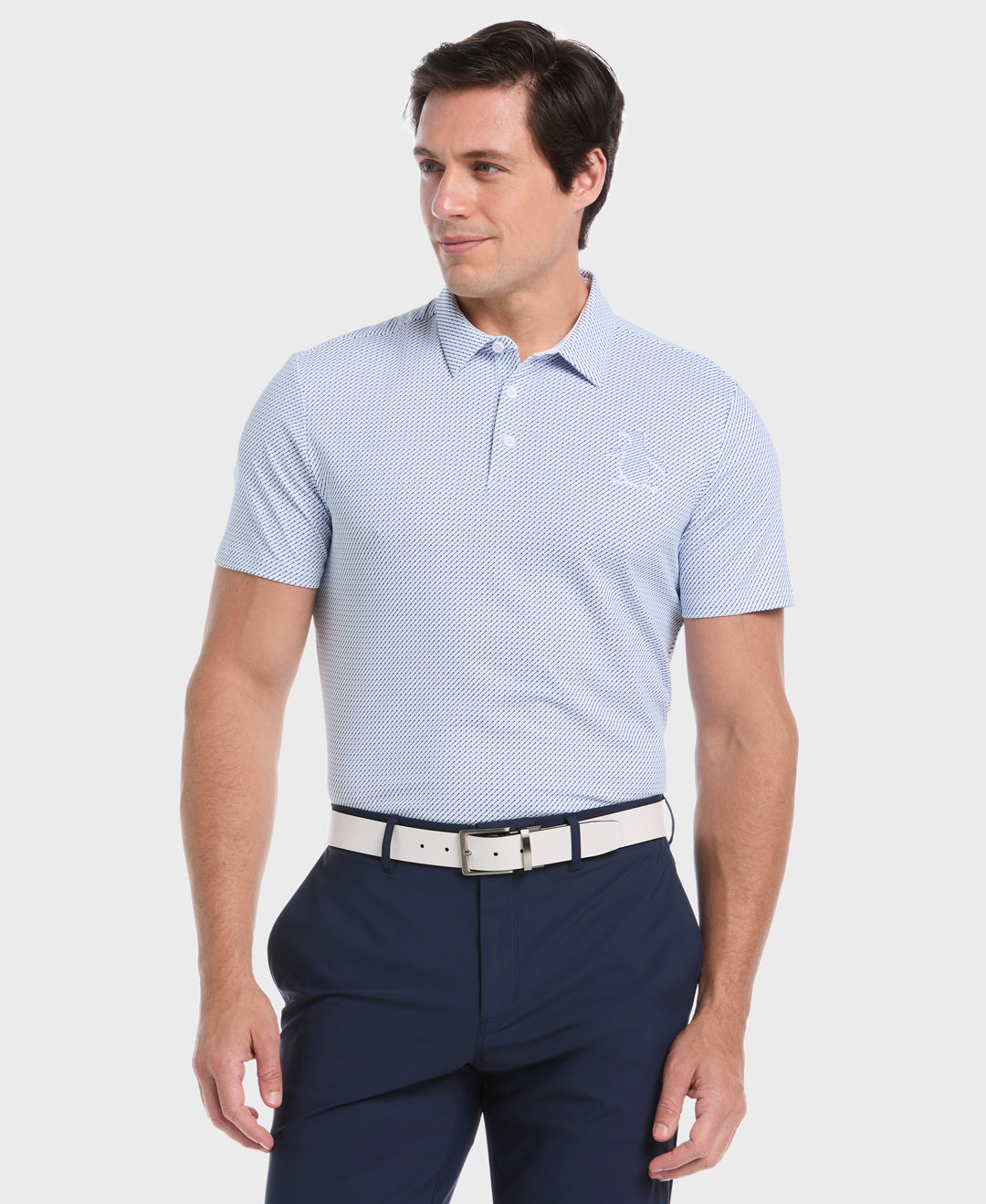 3D Pete's Novelty Print Golf Polo (Bright White) 