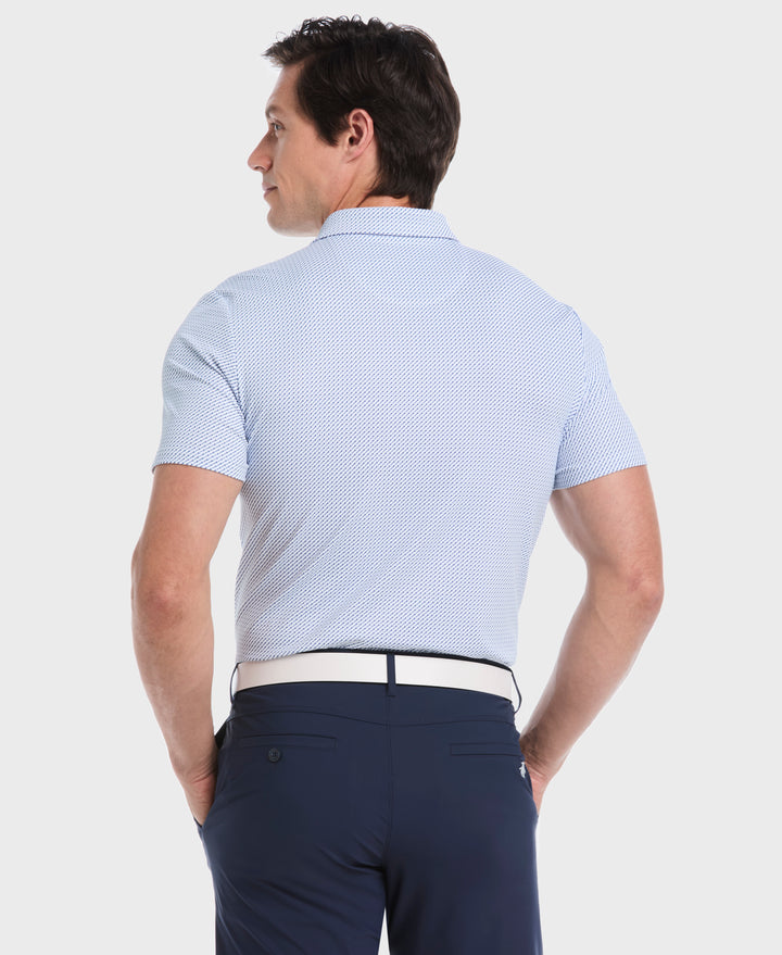 3D Pete's Novelty Print Golf Polo (Bright White) 
