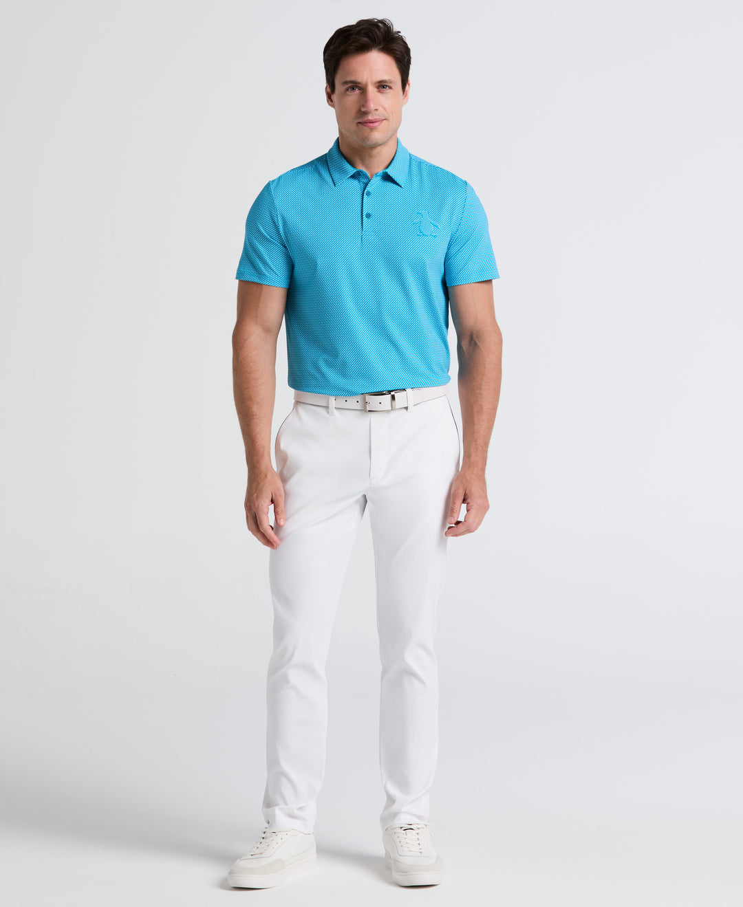 3D Pete's Novelty Print Golf Polo (Caribbean Sea) 