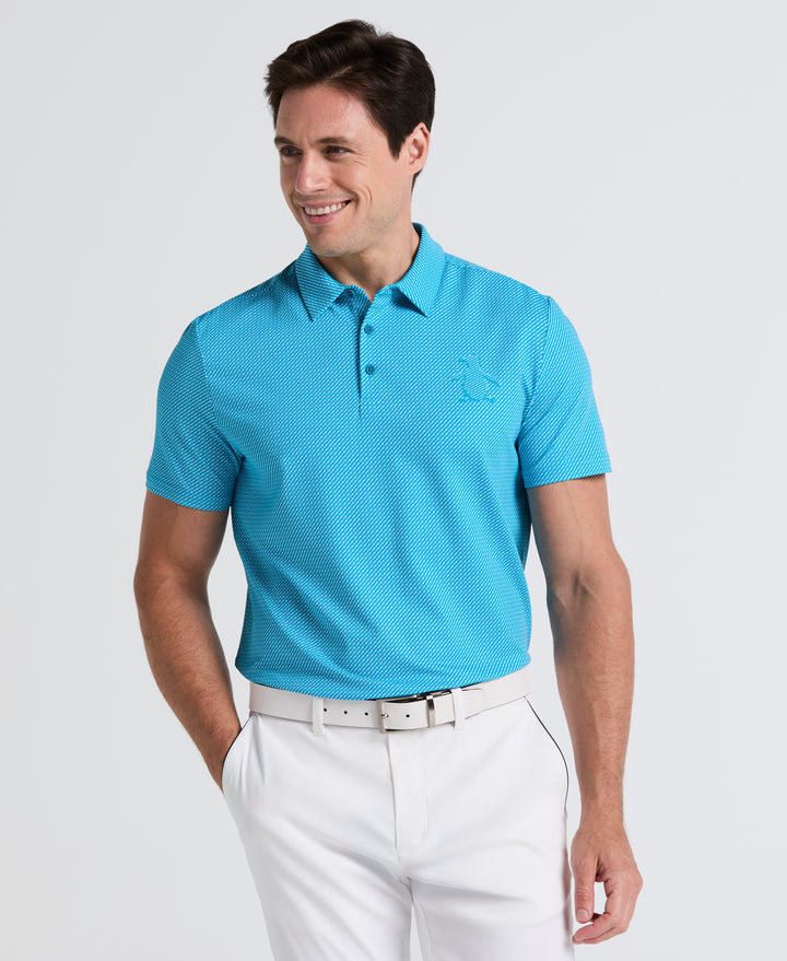 3D Pete's Novelty Print Golf Polo (Caribbean Sea) 