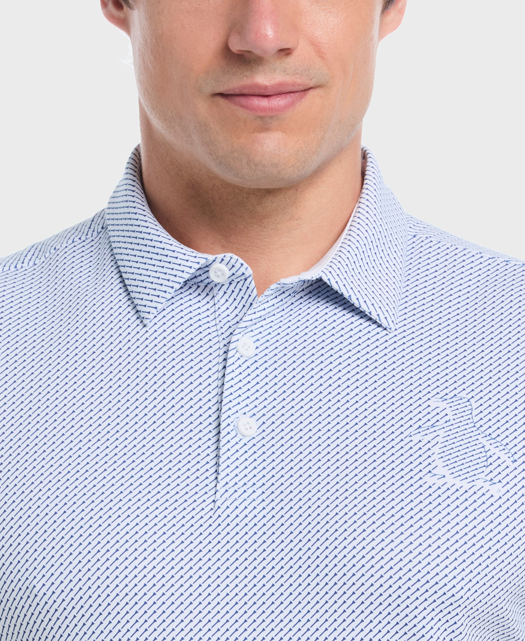 3D Pete's Novelty Print Golf Polo (Bright White) 