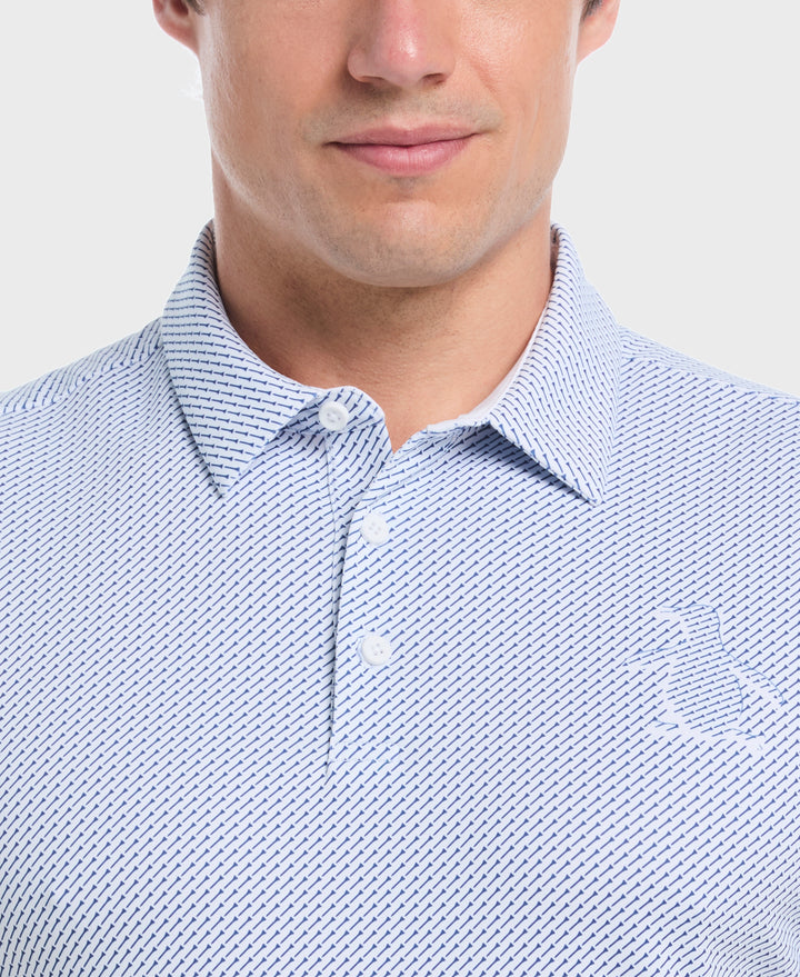 3D Pete's Novelty Print Golf Polo (Bright White) 