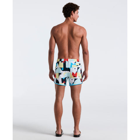 4" Dolphin All Over Deco Penguin Print Short (Spa Retreat) 