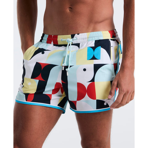 4" Dolphin All Over Deco Penguin Print Short (Spa Retreat) 