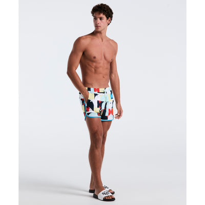 4" Dolphin All Over Deco Penguin Print Short (Spa Retreat) 