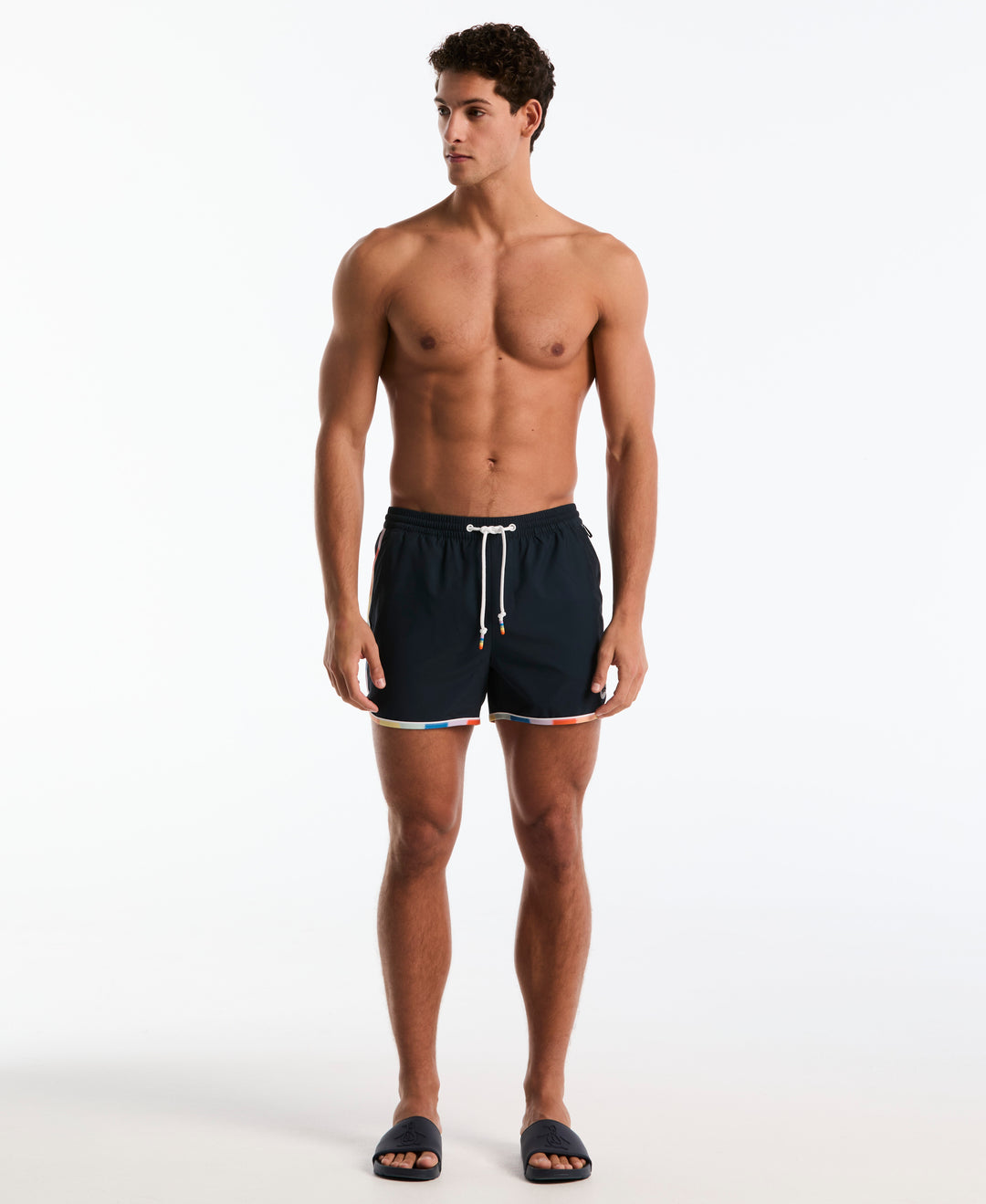 4" Dolphin Pride Piping Swim Short (Dark Sapphire) 