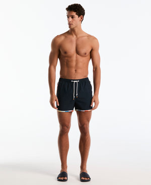 4" Dolphin Pride Piping Swim Short (Dark Sapphire) 