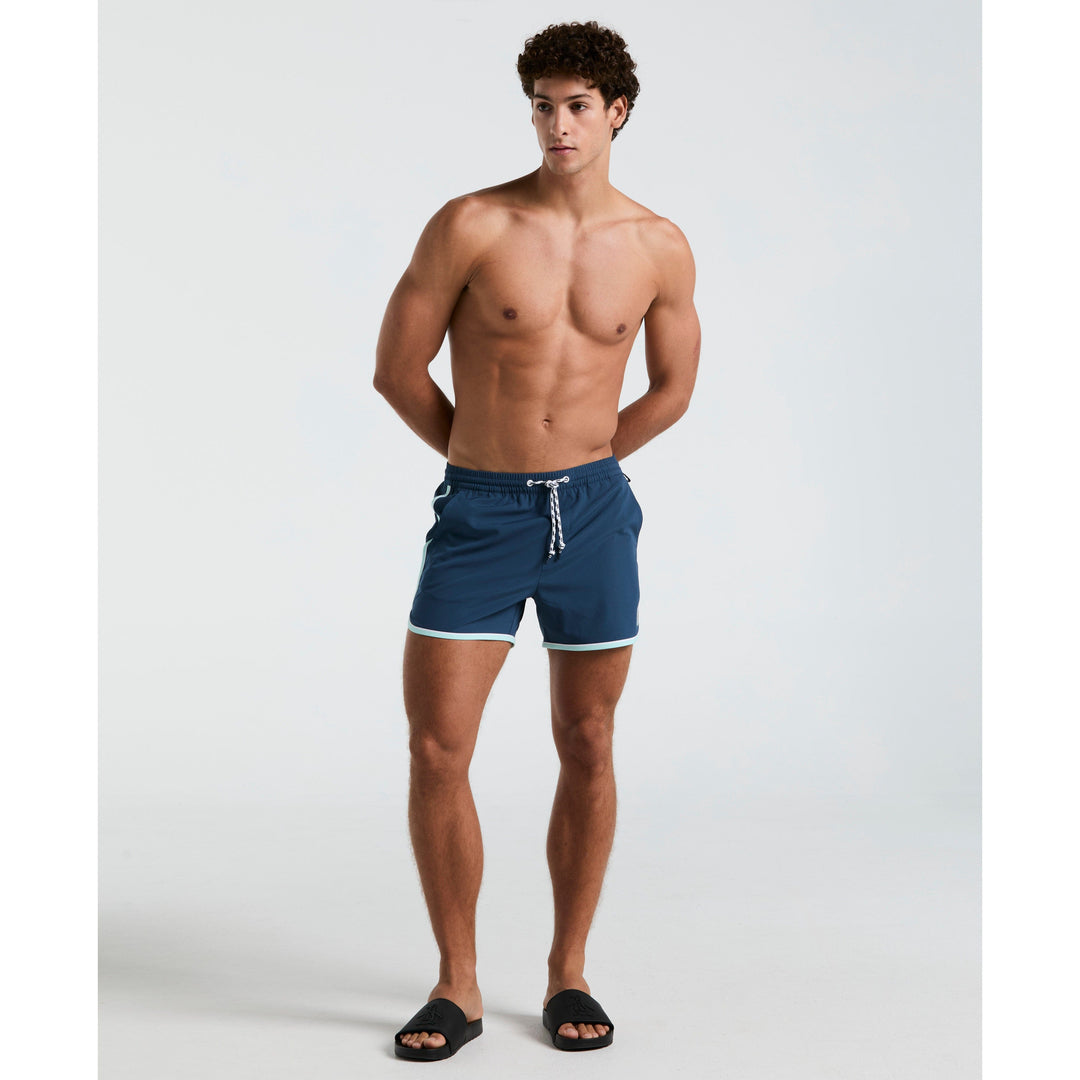 4" Earl Tipped Swim Short (Blue Wing Teal) 