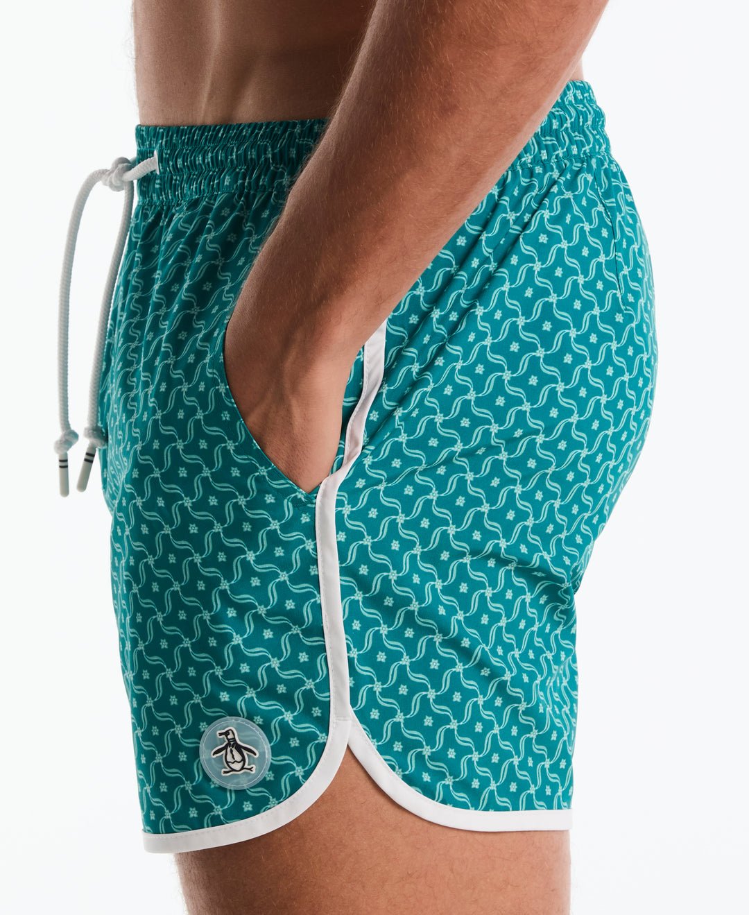 4" Mosaic Print Swim Short (Deep Lake) 