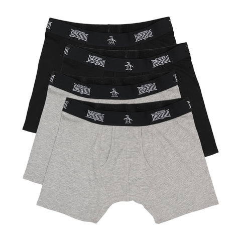 4 Pack Black/Grey Boxer (Blk/Gry) 