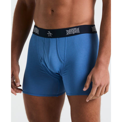 4 Pack Blue/Navy Contour Boxer Brief (Blue/Nvy) 