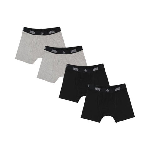 4 Pack Black/Grey Boxer (Blk/Gry) 