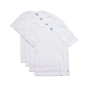4 Pack Crew Solid Tees in White