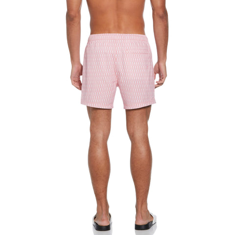 5" All-over Print Swim Short  (Dusty Rose) 