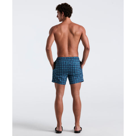 5" All-Over Tiles Swim Short (Sargasso Sea) 
