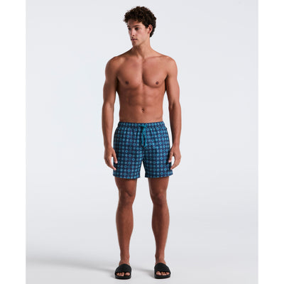 5" All-Over Tiles Swim Short (Sargasso Sea) 