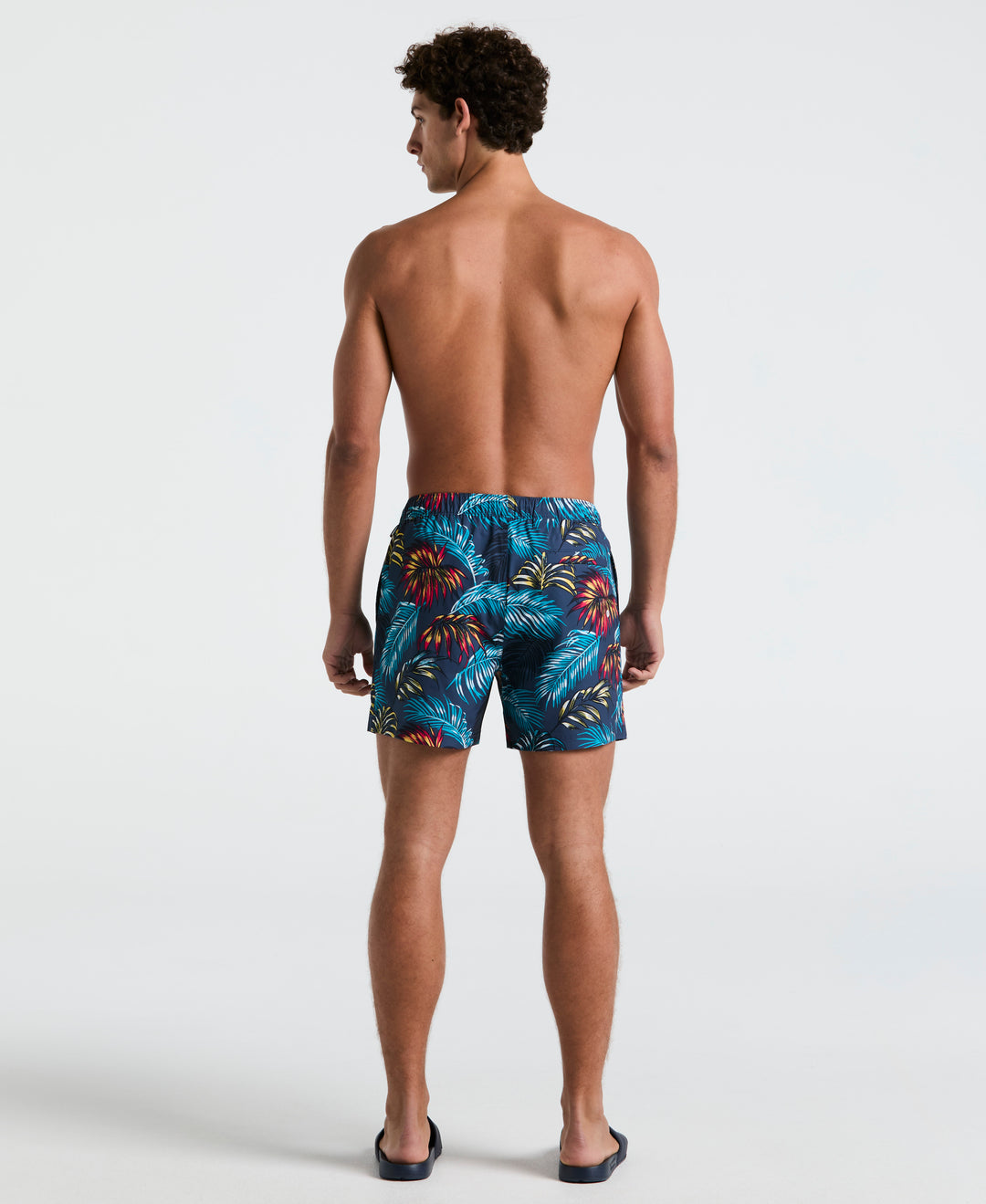 5" Box Palm Leaf Swim Short (Sargasso Sea) 