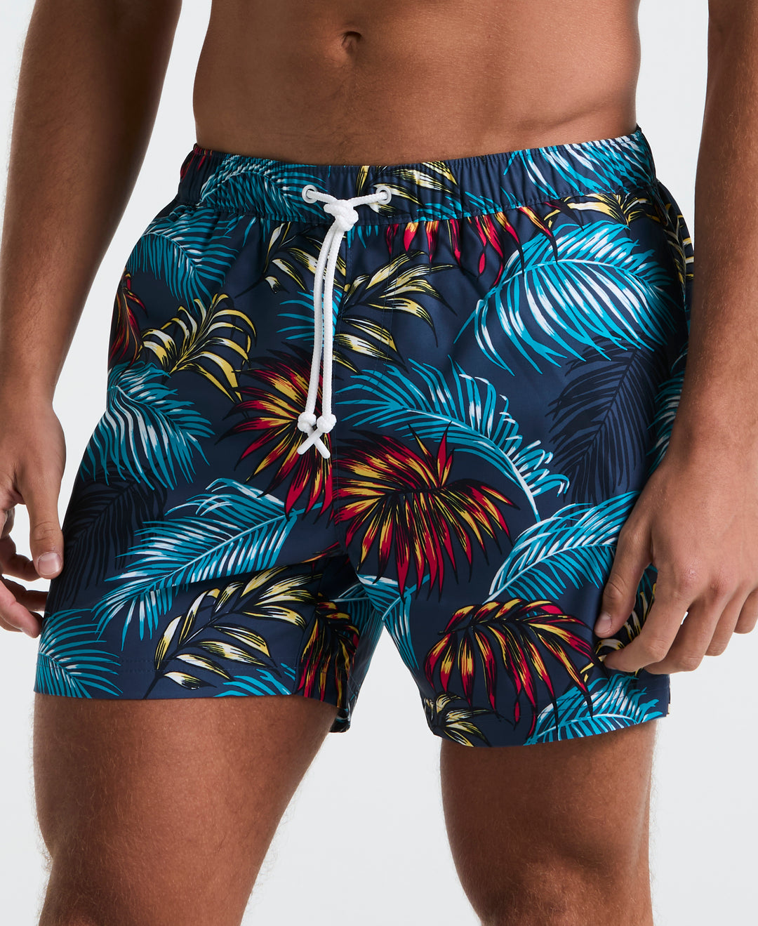 5" Box Palm Leaf Swim Short (Sargasso Sea) 