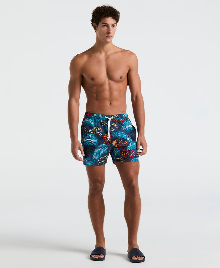 5" Box Palm Leaf Swim Short-Swim-Sargasso Sea-XS-Original Penguin