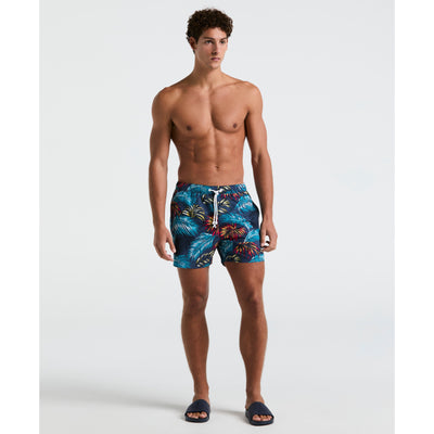 5" Box Palm Leaf Swim Short (Sargasso Sea) 