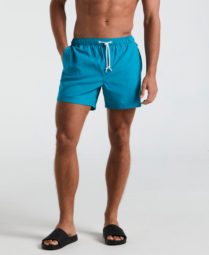 5" Box Solid Swim Shorts (Mosaic Blue) 
