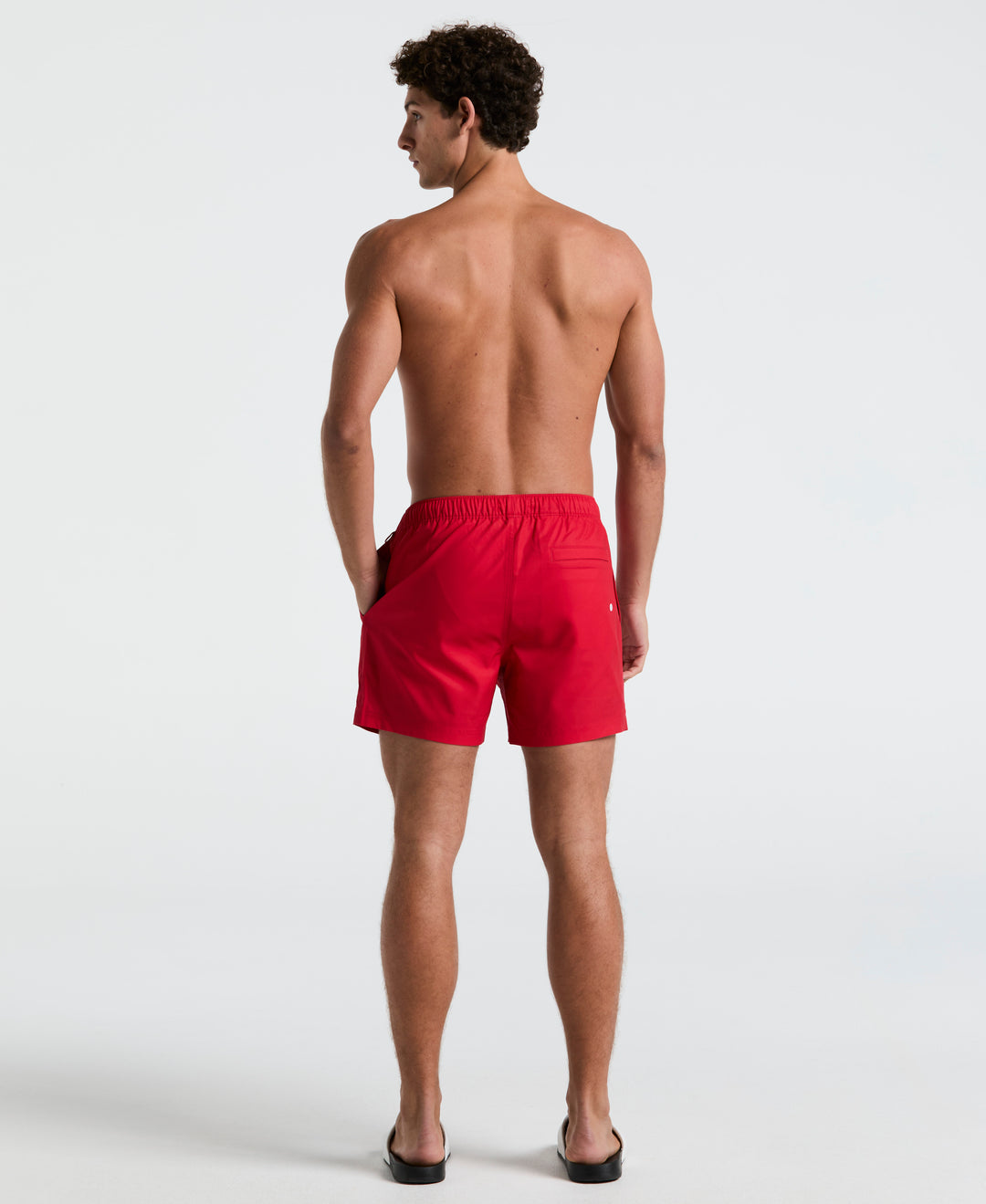 5" Box Solid Swim Short (True Red) 