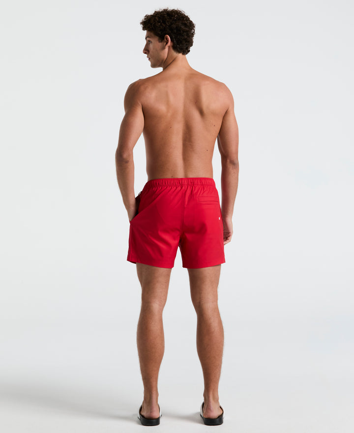 5" Box Solid Swim Short (True Red) 