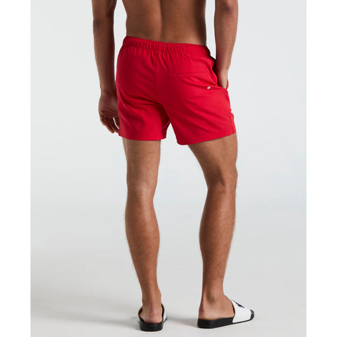 5" Box Solid Swim Short (True Red) 
