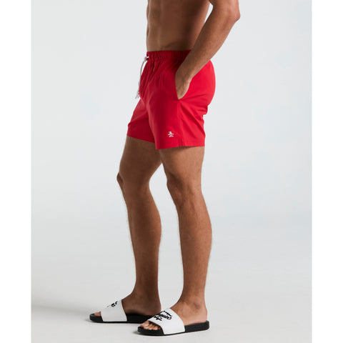 5" Box Solid Swim Short (True Red) 