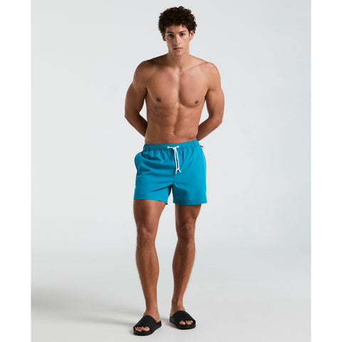 5" Box Solid Swim Shorts (Mosaic Blue) 