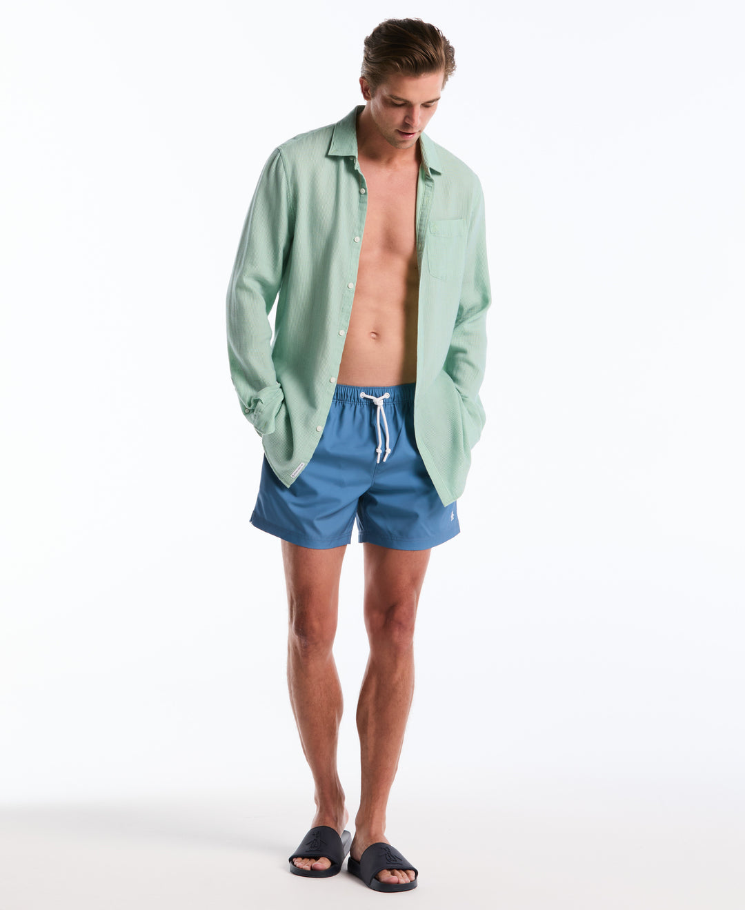 5" Solid Swim Trunks (Copen Blue) 