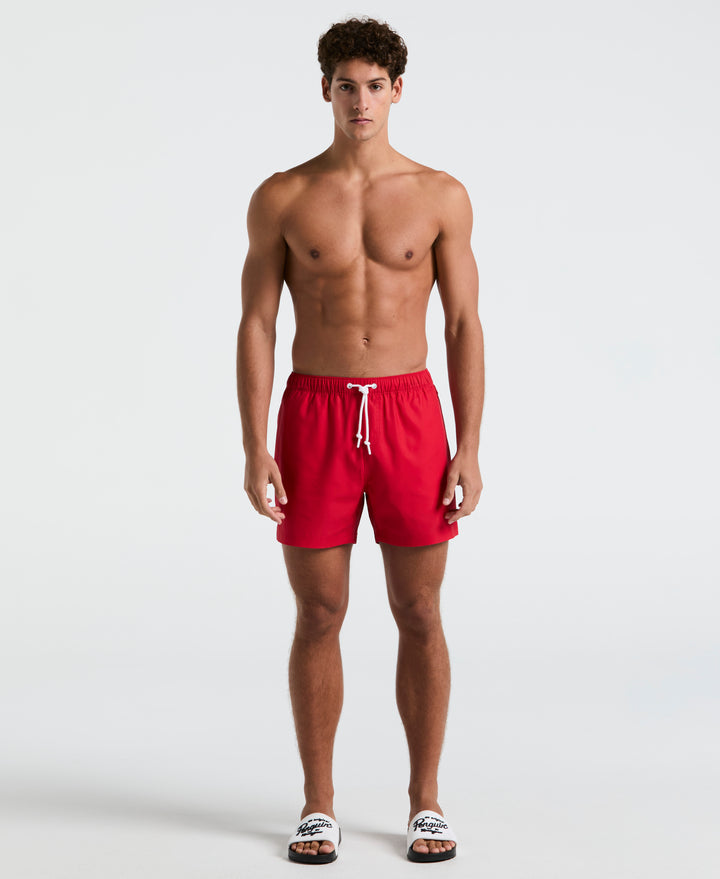5" Box Solid Swim Short (True Red) 