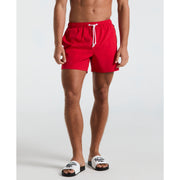 5" Box Solid Swim Short (True Red) 
