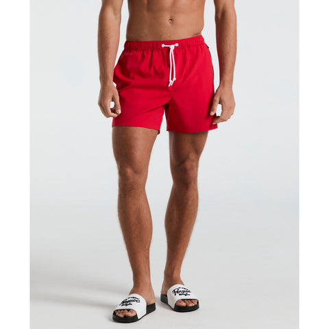 5" Box Solid Swim Short (True Red) 