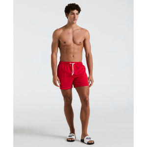 5" Box Solid Swim Short (True Red) 