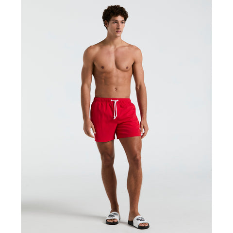 5" Box Solid Swim Short (True Red) 