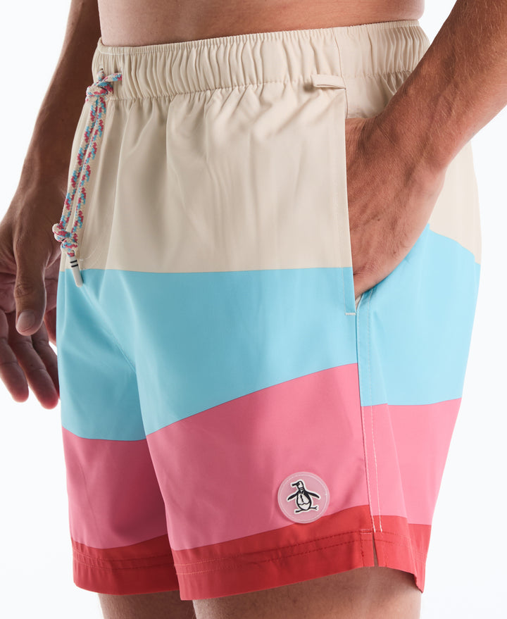 5" Degrade Wave Swim Short (Birch) 