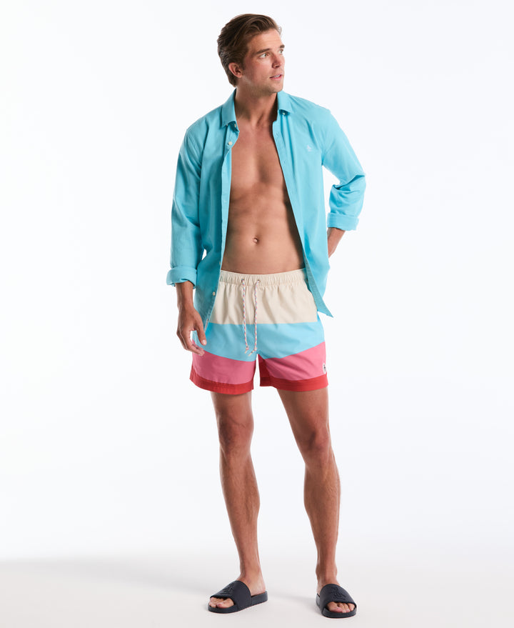 5" Degrade Wave Swim Short (Birch) 