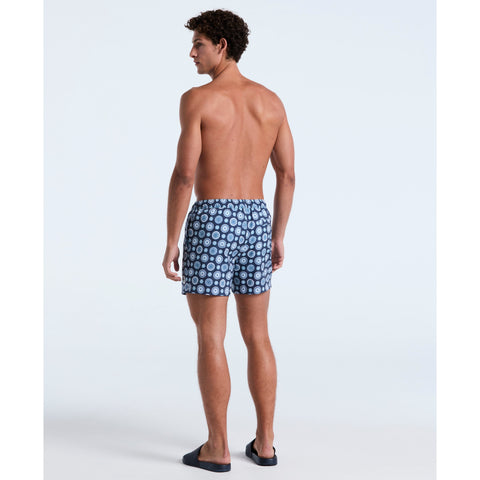 5" Foulard Print Swim Short (Sargasso Sea) 