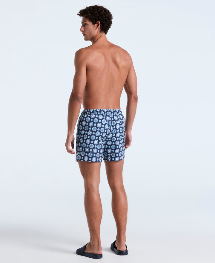 5" Foulard Print Swim Short (Sargasso Sea) 
