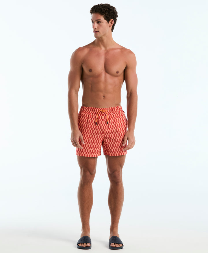 5" Geo Waves Swim Short-Swim-Baked Apple-XS-Original Penguin