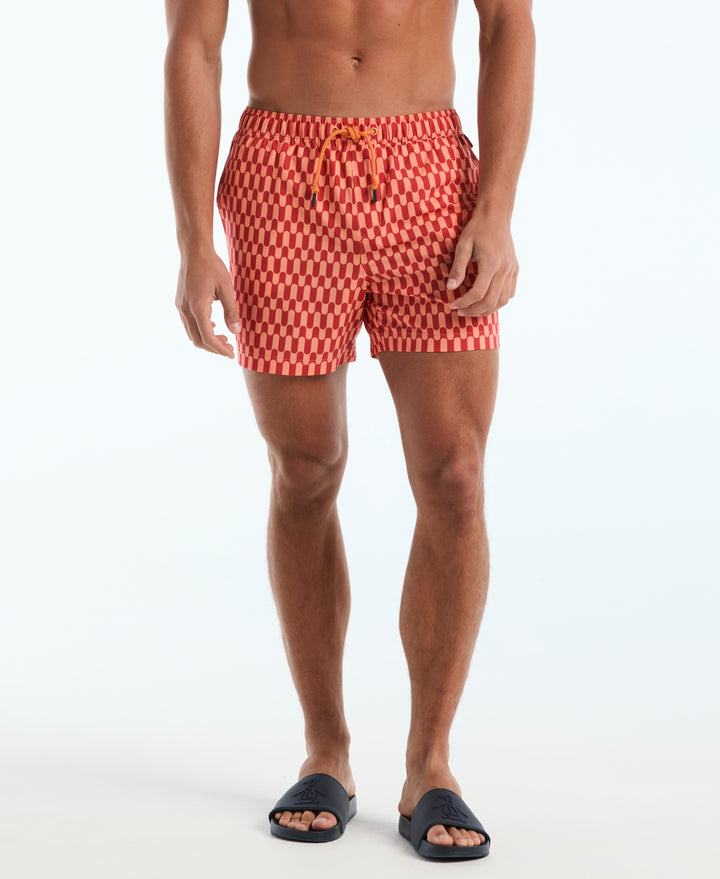 5" Geo Waves Swim Short-Swim-Original Penguin
