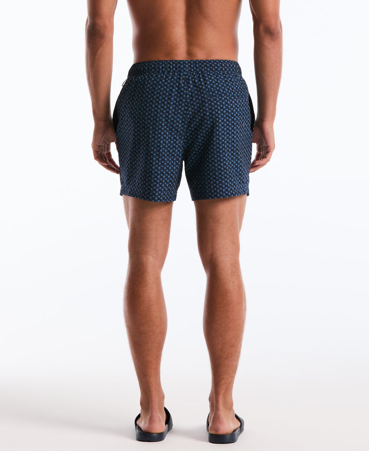 5 Inch Geometric Print Swim Shorts (Sargasso Sea) 
