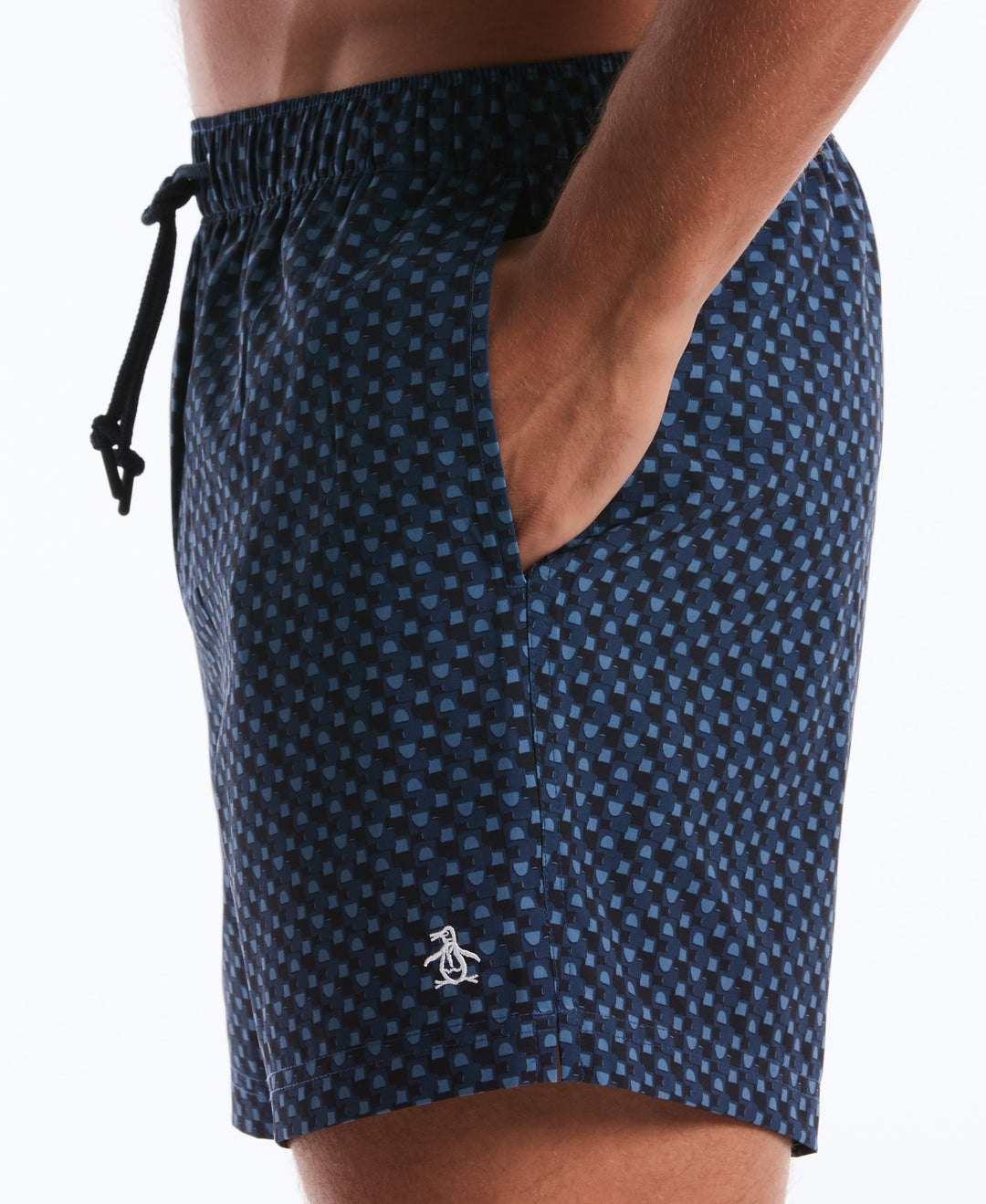 5 Inch Geometric Print Swim Shorts (Sargasso Sea) 