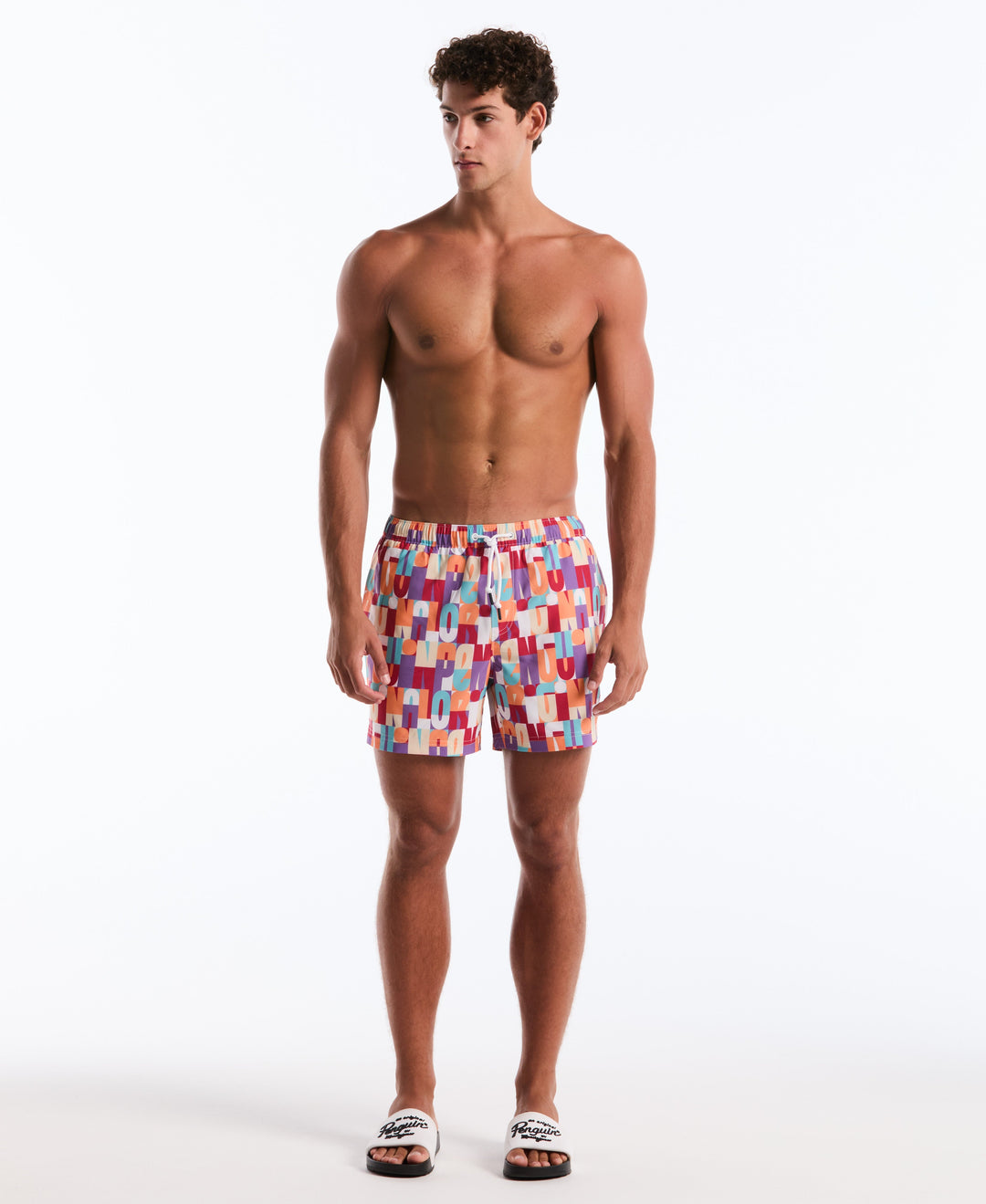 5" Logo Block Swim Short-Swim-Birch-XS-Original Penguin