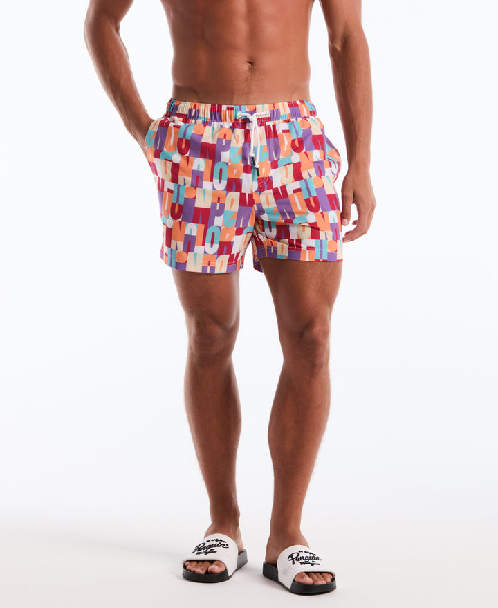 5" Logo Block Swim Trunks (Birch) 