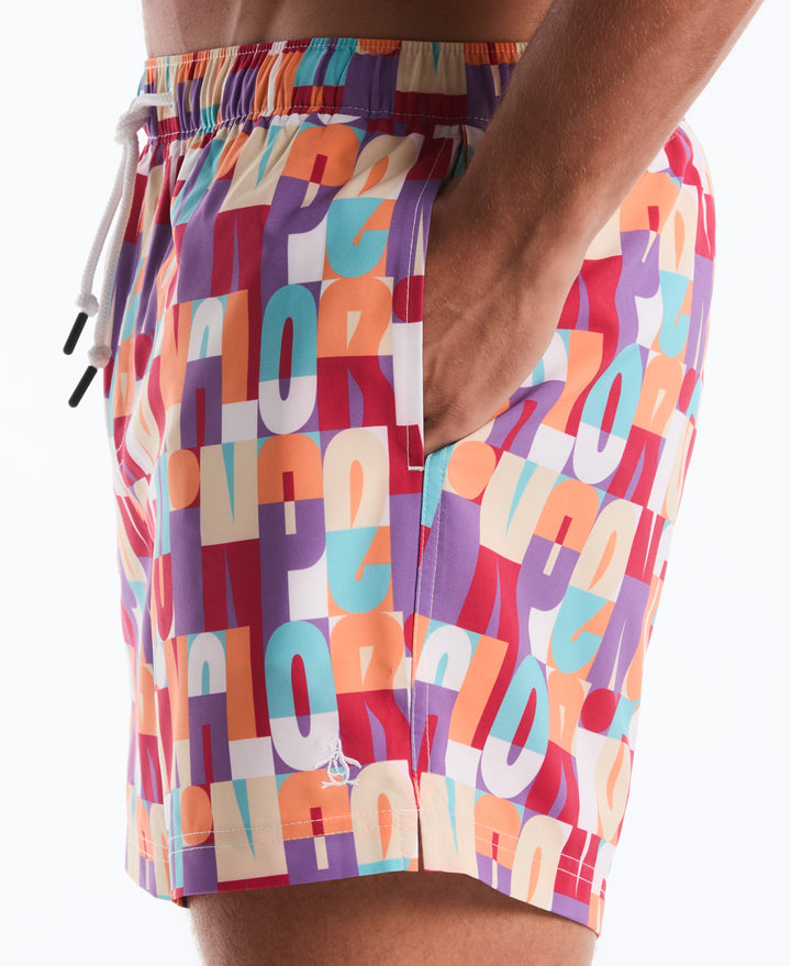 5" Logo Block Swim Trunks (Birch) 